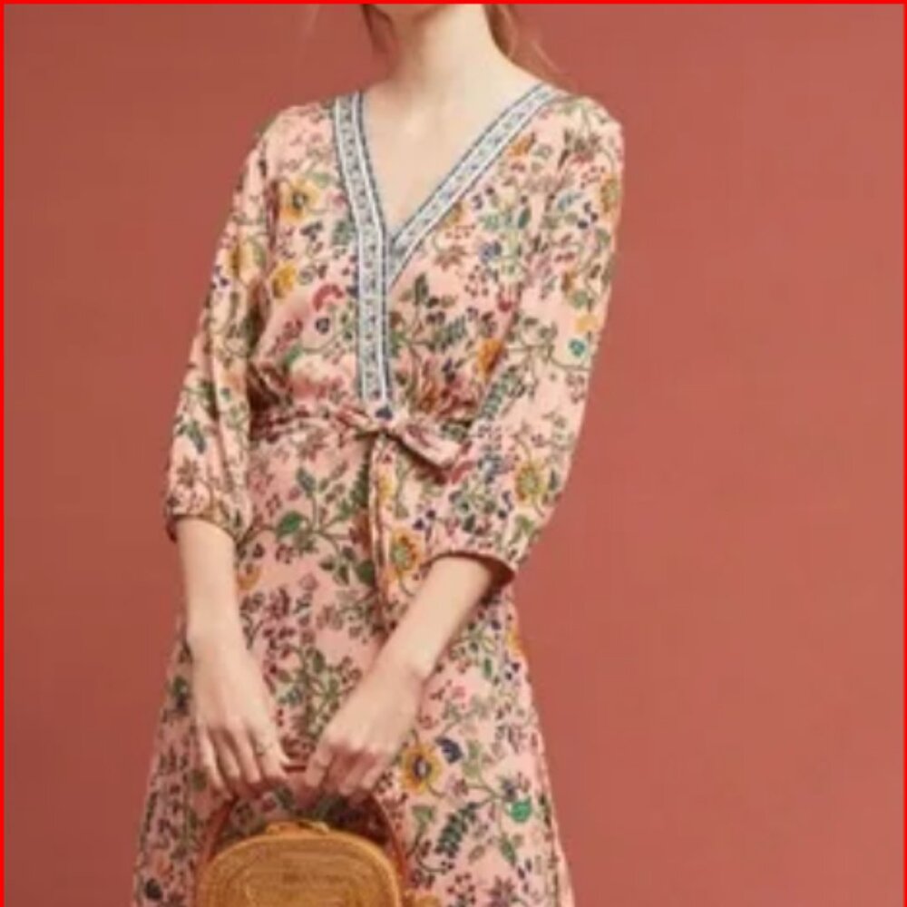 Anthropologie Farm Rio Clara Maxi Wrap Dress *READ DESCRIPTION*